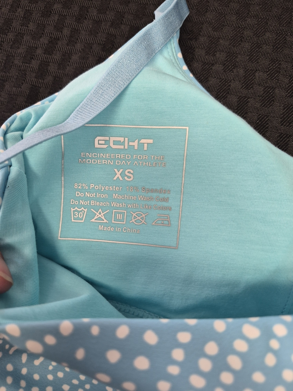 ECHT Light Blue Women's Teal High-Waist Scrunch Athletic Matching Set XS - Picture 4 of 5